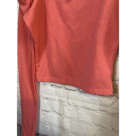 Half Shirt Open‎ Shoulder Long Sleeve Women's Top Size S - Picture 5 of 7